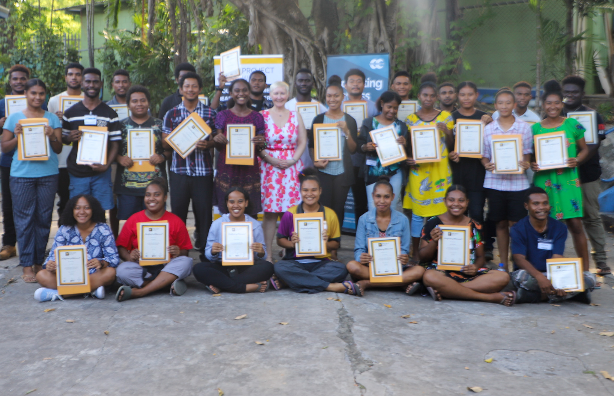 Project Wok pilot program participants with Facilitator Dawn Robinson at the IEA College of TAFE Ela Beach Campus